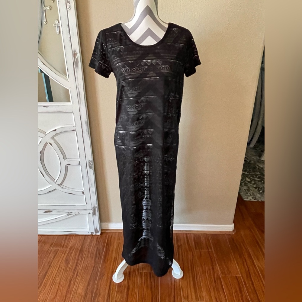 Wet Seal - Long Black Swimsuit Cover Up - Size: Large